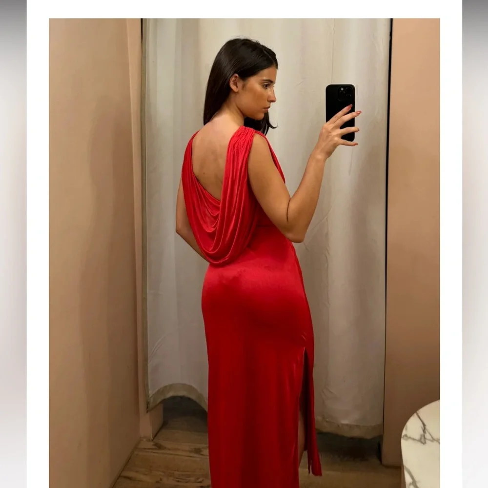 Maya Dress in Raspberry - Picture 2 of 3
